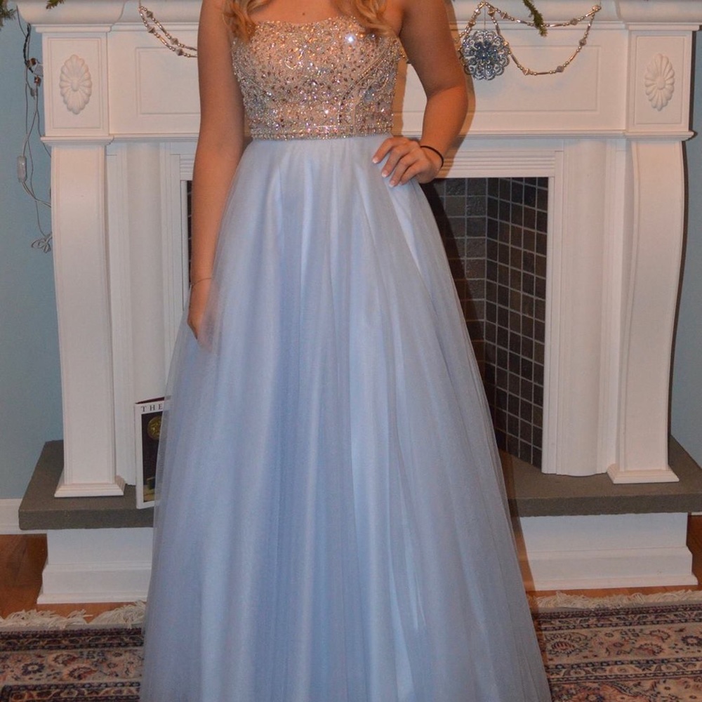 Light blue Blush size 0 prom dress!